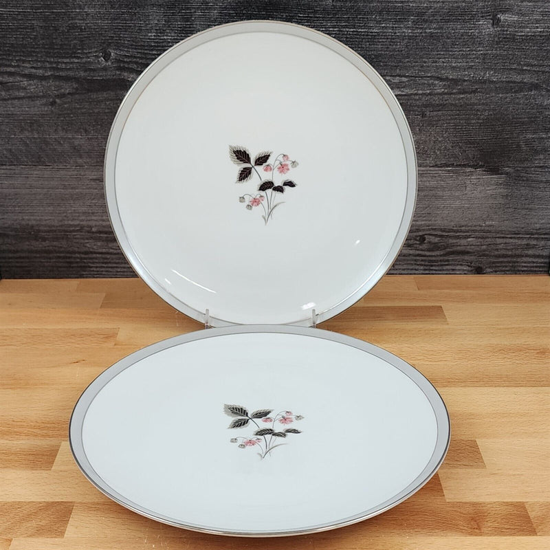 Load image into Gallery viewer, Noritake Grayson Dinner Plate Set of 2 Ceramic Vintage China Pink Flower 5697