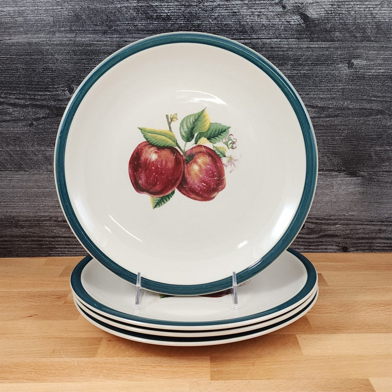 Load image into Gallery viewer, China Pearl Casuals Apples 4 Dinner Plate Set Dinnerware Tableware 10 1/2"