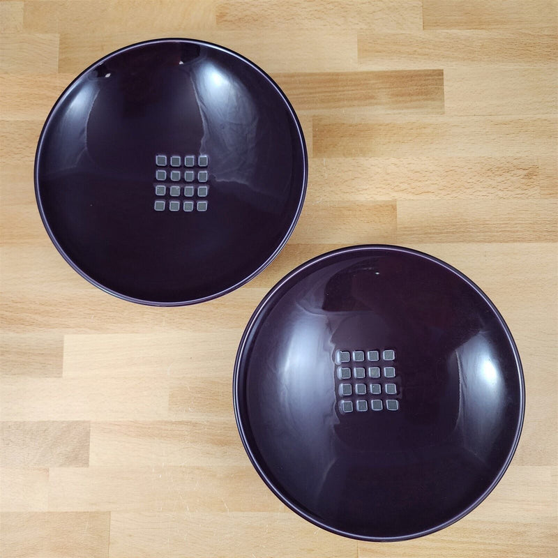 Load image into Gallery viewer, Mikasa Viewpoint Purple 2 Round Soup Cereal Bowl Set Potter's Art MK604 8-1/8"
