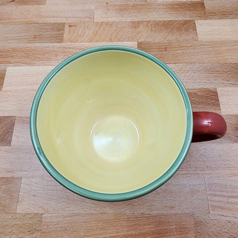 Load image into Gallery viewer, Napoli Pfaltzgraff Coffee Mugs Yellow Red Stoneware Floral 16 oz Tea Cup