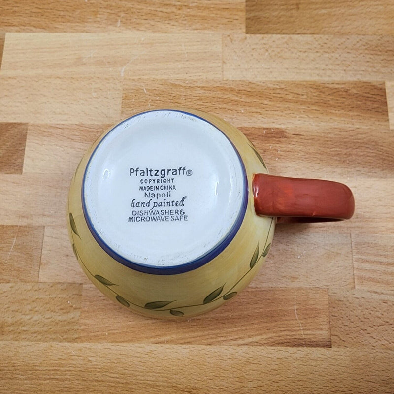 Load image into Gallery viewer, Napoli Pfaltzgraff Coffee Mugs Yellow Red Stoneware Floral 16 oz Tea Cup