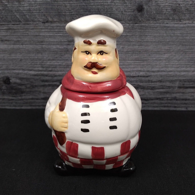 Load image into Gallery viewer, Chef Kitchen Condiment Canister Small Set of 3 Ceramic by Alco Industries