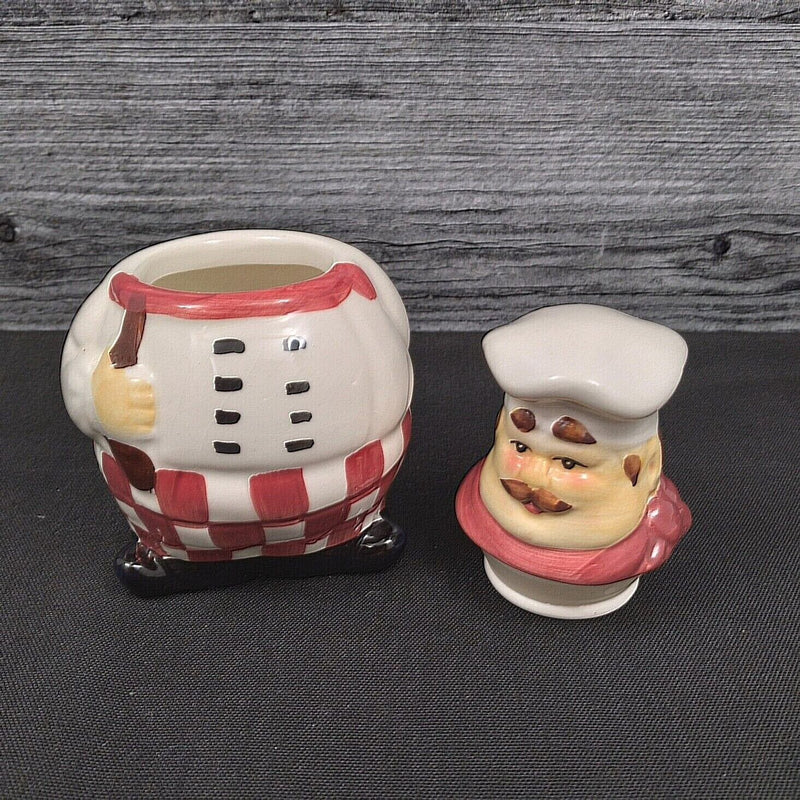 Load image into Gallery viewer, Chef Kitchen Condiment Canister Small Set of 3 Ceramic by Alco Industries