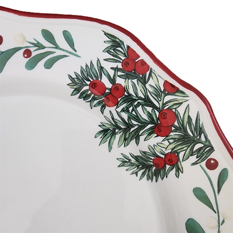 Load image into Gallery viewer, Better Homes & Gardens Winter Forest 4 Dinner Plates Heritage Collection Berries