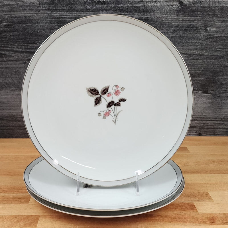Load image into Gallery viewer, Noritake Grayson Dinner Plate Set of 3 Ceramic Vintage China Pink Flower 5697