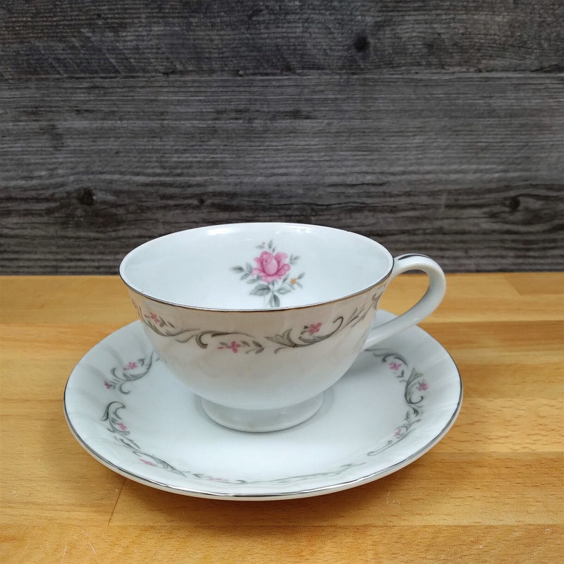 Load image into Gallery viewer, Royal Swirl Saucer Tea Cup Set of 3 Pink Rose Flower Fine China Japan Coffee Mug