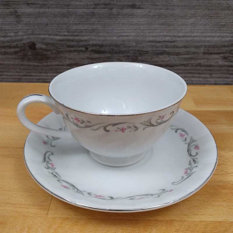 Load image into Gallery viewer, Royal Swirl Saucer Tea Cup Set of 3 Pink Rose Flower Fine China Japan Coffee Mug