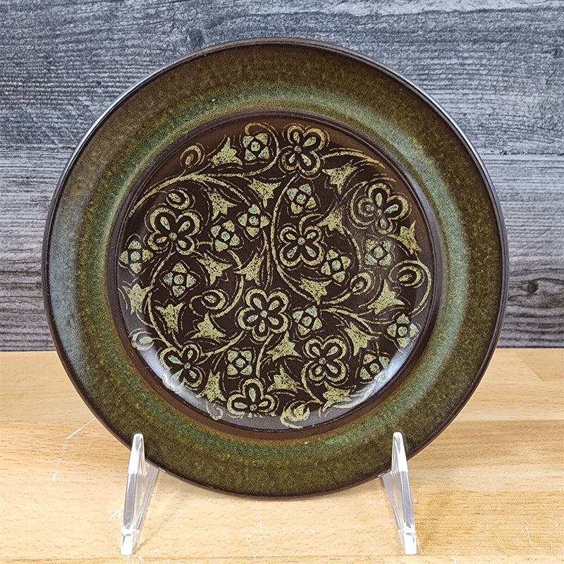 Load image into Gallery viewer, Franciscan Madeira Brown Bread Butter Plate 6 3/4 USA TV Stamp Green Floral Vtg