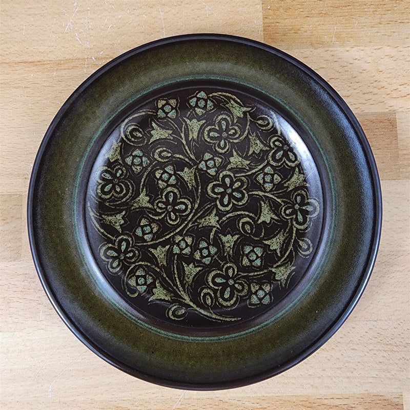 Load image into Gallery viewer, Franciscan Madeira Brown Bread Butter Plate 6 3/4 USA TV Stamp Green Floral Vtg