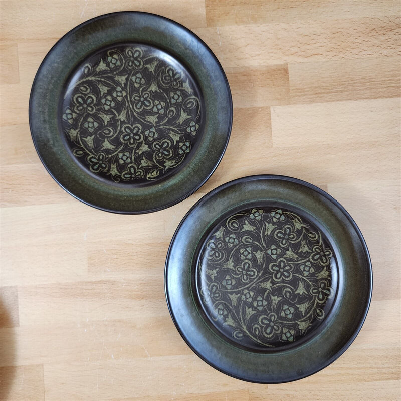 Load image into Gallery viewer, Franciscan Madeira Brown Set of 2 Bread Butter Plate 6 3/4 USA TV Stamp Olive