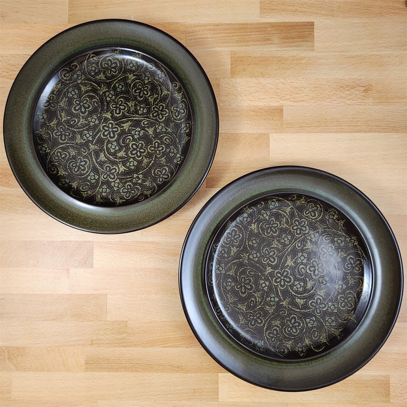 Load image into Gallery viewer, Franciscan Madeira Brown 2 Dinner Plate Set 10 1/2" USA TV Stamp Olive Green Vtg