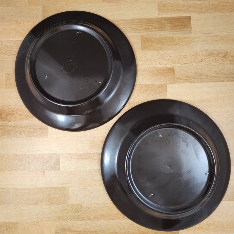 Load image into Gallery viewer, Franciscan Madeira Brown 2 Dinner Plate Set 10 1/2" USA TV Stamp Olive Green Vtg