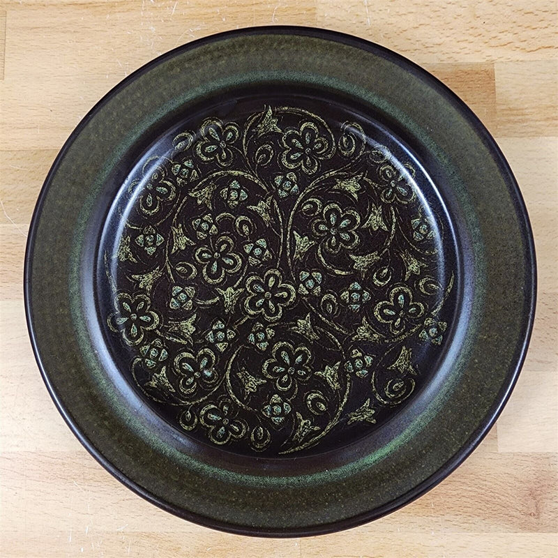 Load image into Gallery viewer, Franciscan Madeira Brown 3 Salad Plate Set 8 1/2 USA TV Stamp Olive Green Vtg