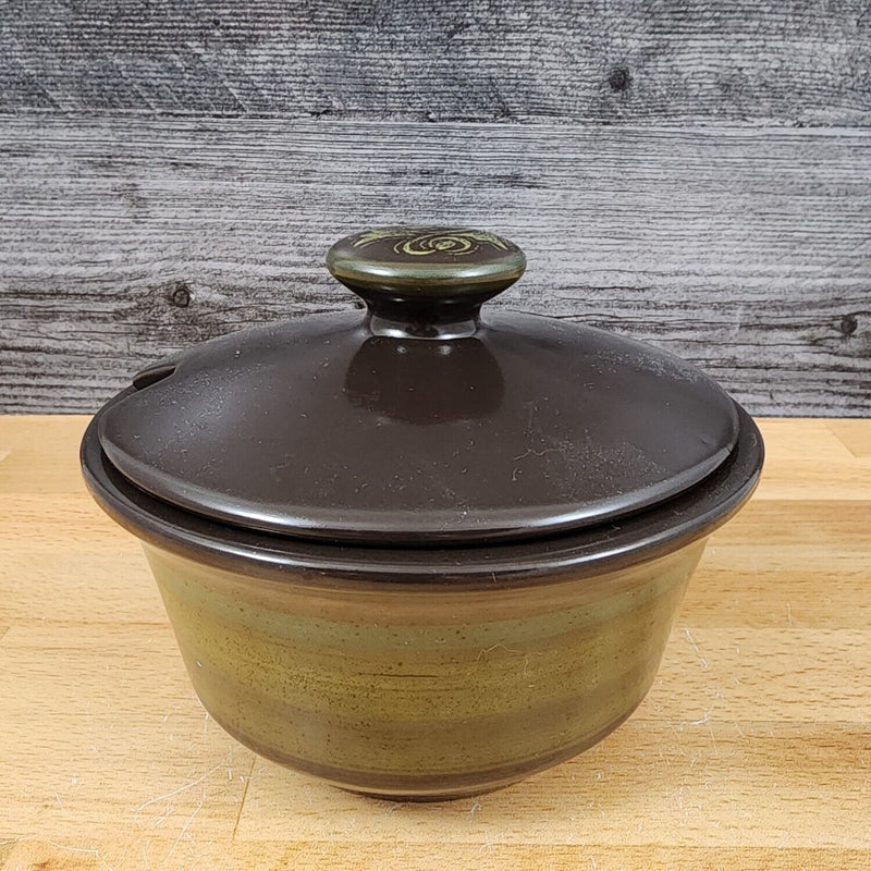 Load image into Gallery viewer, Franciscan Madeira Brown Gravy Boat With Lid Dinnerware China US Made Green Vtg