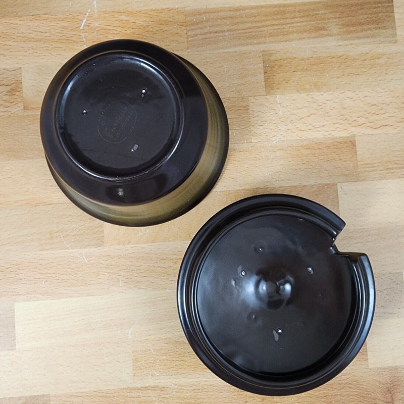 Load image into Gallery viewer, Franciscan Madeira Brown Gravy Boat With Lid Dinnerware China US Made Green Vtg