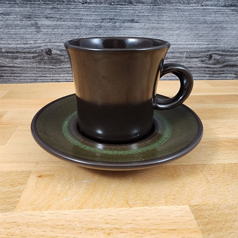 Load image into Gallery viewer, Franciscan Madeira Brown 4 Tea Cups & Saucer Set Olive Green 8 oz Mug Vtg