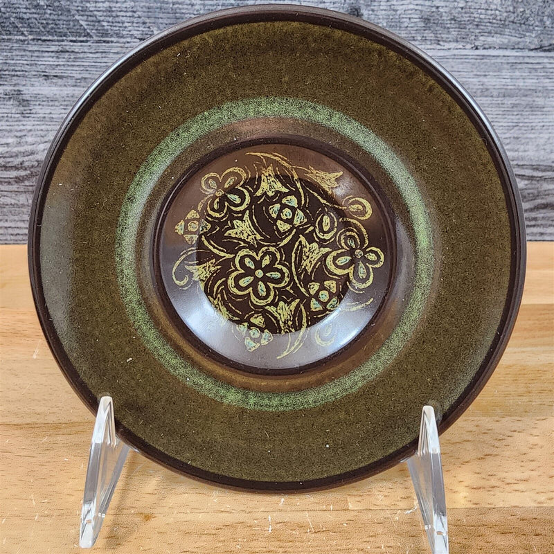 Load image into Gallery viewer, Franciscan Madeira Brown 4 Tea Cups & Saucer Set Olive Green 8 oz Mug Vtg