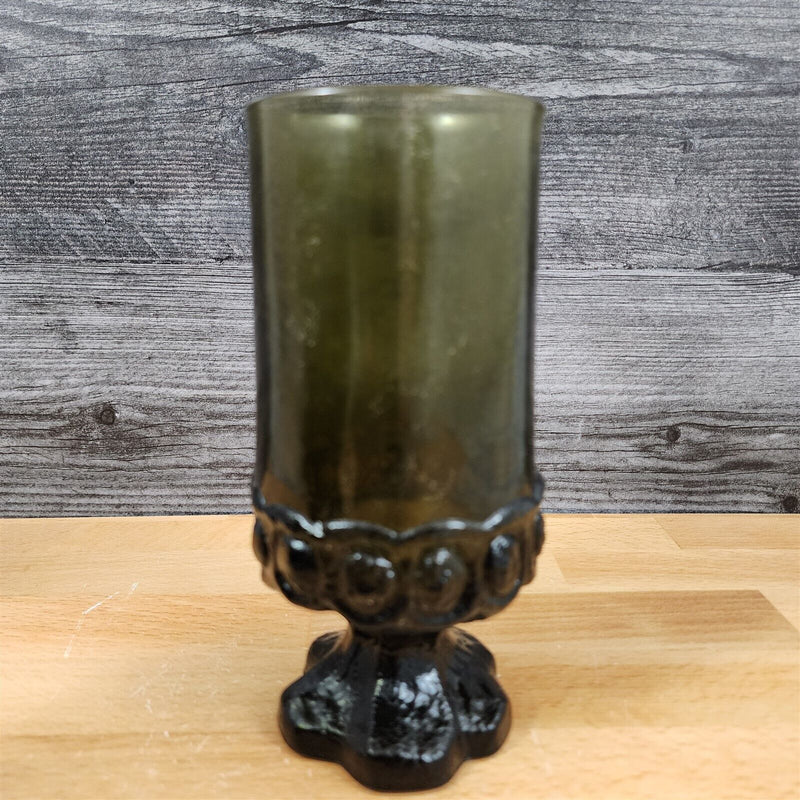 Load image into Gallery viewer, Franciscan Madeira Set of 4 Olive Green Ice Tea Glasses 6.5" Gothic Tumbler