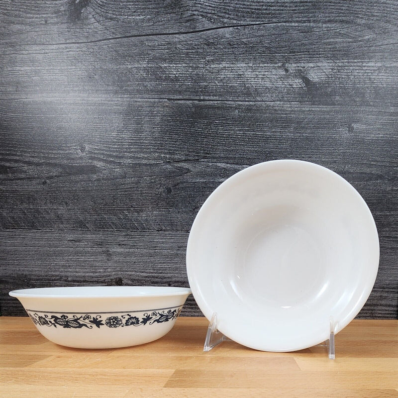 Load image into Gallery viewer, Corelle Corning Old Town Blue Set of 2 Cereal Soup Bowl 6 1/4" 16 cm Floral Rim