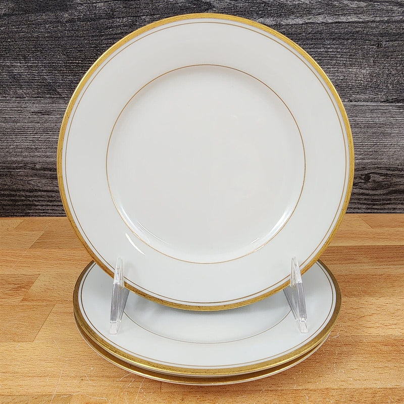 Load image into Gallery viewer, Noritake Goldart 5290 Set of 3 Dinner Plates Gold Trim Band 10.5"