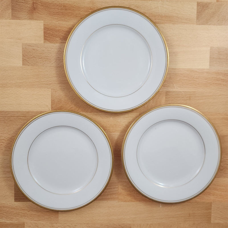 Load image into Gallery viewer, Noritake Goldart 5290 Set of 3 Dinner Plates Gold Trim Band 10.5"