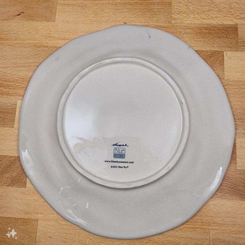 Load image into Gallery viewer, Blue Crab Magic Sea Plate Embossed 14" Round Platter Nautical by Blue Sky