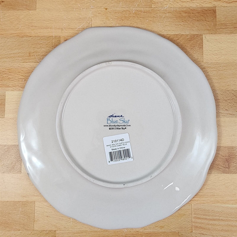 Load image into Gallery viewer, Blue Magic Sea Turtle Plate Embossed 10" Round Platter Nautical by Blue Sky