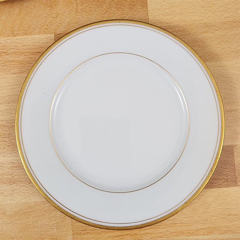 Load image into Gallery viewer, Noritake Goldart Salad Plate Set of 4 Ceramic Gold Trim Band 7.5" 5290