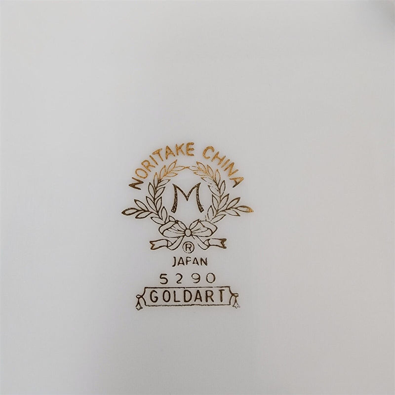 Load image into Gallery viewer, Noritake Goldart Salad Plate Set of 4 Ceramic Gold Trim Band 7.5" 5290
