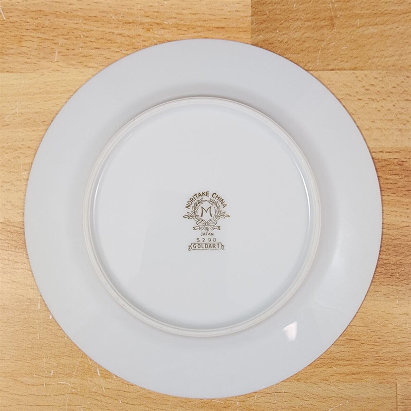 Load image into Gallery viewer, Noritake Goldart Salad Plate White Ceramic Gold Trim Band 7.5" 5290