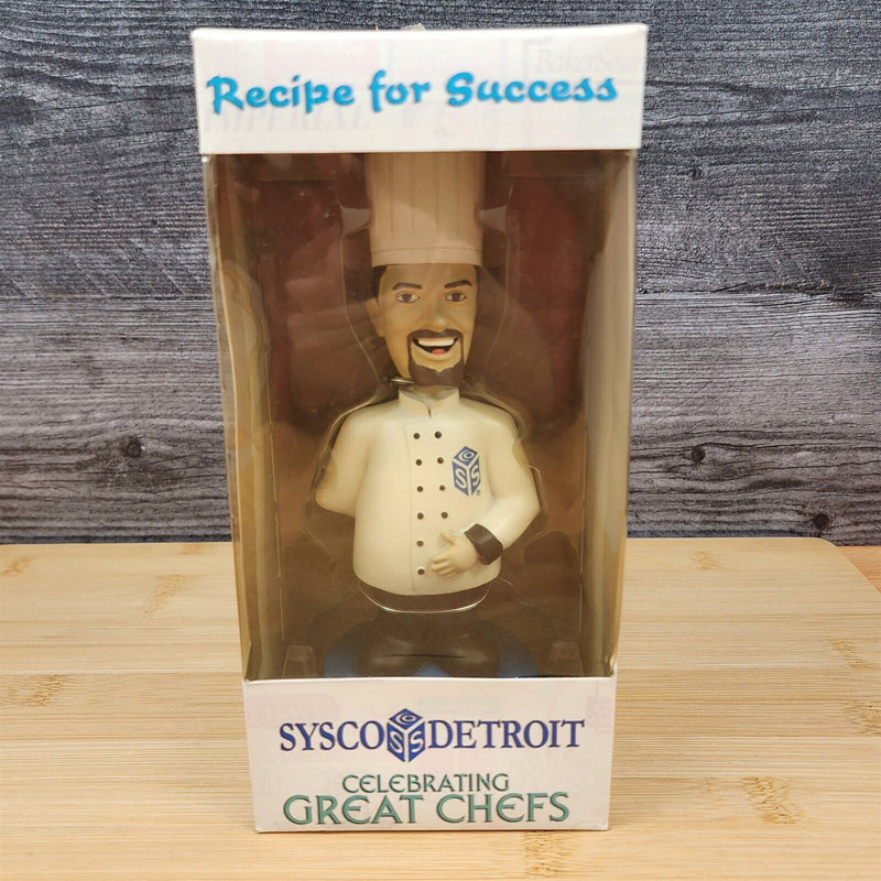 Load image into Gallery viewer, Sysco Detroit Celebrating Chef Bobblehead Doll Nodder Souvenir Advertising