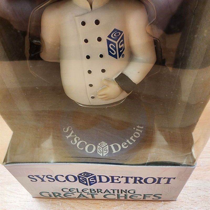 Load image into Gallery viewer, Sysco Detroit Celebrating Chef Bobblehead Doll Nodder Souvenir Advertising