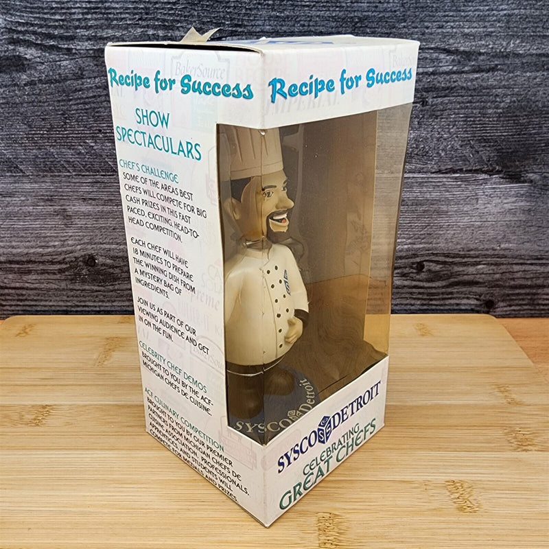 Load image into Gallery viewer, Sysco Detroit Celebrating Chef Bobblehead Doll Nodder Souvenir Advertising