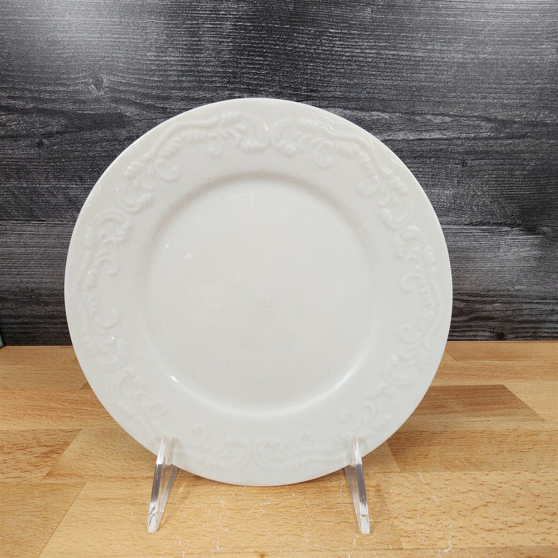 Load image into Gallery viewer, Pfaltzgraff Charlotte Salad Plate 7” 19 cm White Embossed Dinnerware