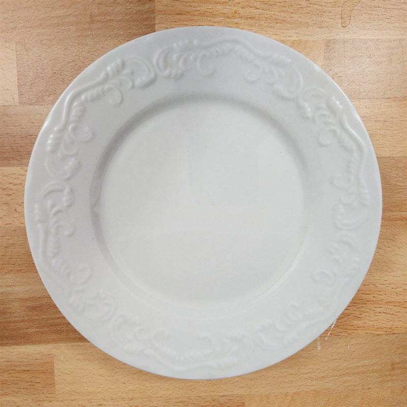 Load image into Gallery viewer, Pfaltzgraff Charlotte Salad Plate 7” 19 cm White Embossed Dinnerware