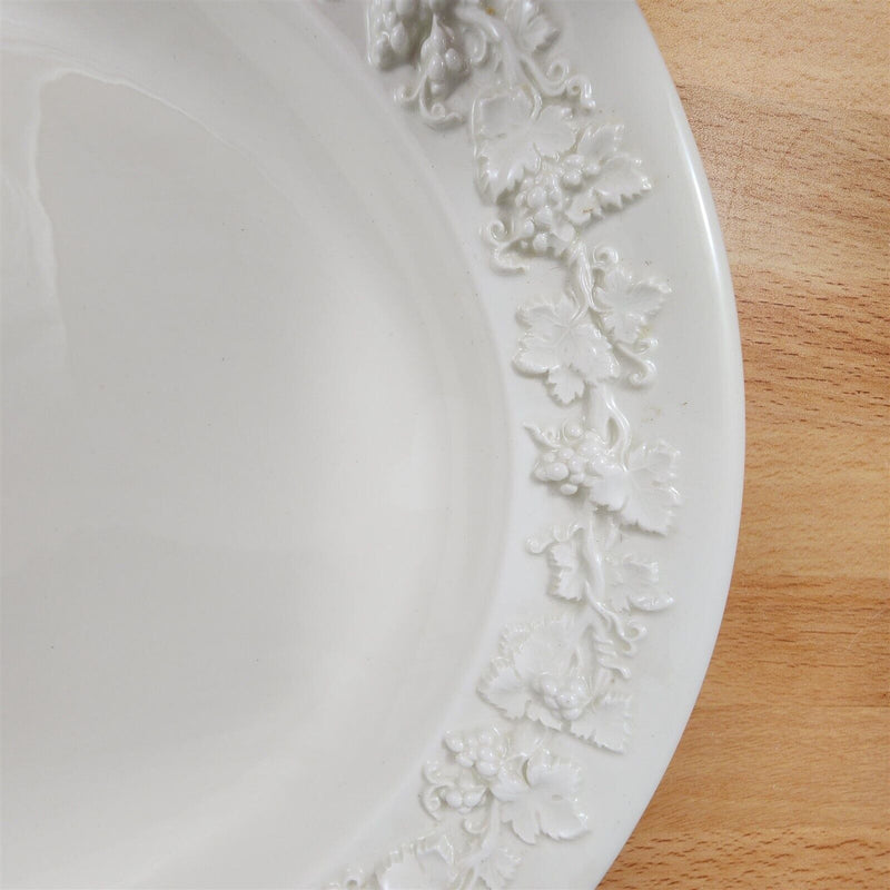 Load image into Gallery viewer, Wedgwood Cream Oval Serving Platter Embossed 14" Queens Ware Etruria Barlaston