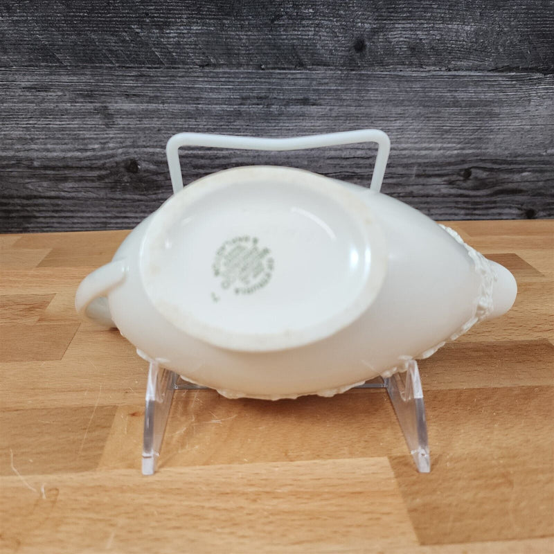 Load image into Gallery viewer, Wedgwood Cream Gravy Boat Queens Ware Embossed Rim Etruria Barlaston