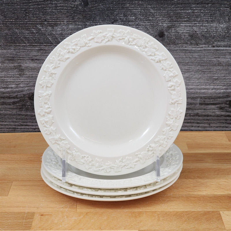Load image into Gallery viewer, Wedgwood Cream Bread & Butter Plate 4 Set Embossed Queens Ware Etruria Barlaston