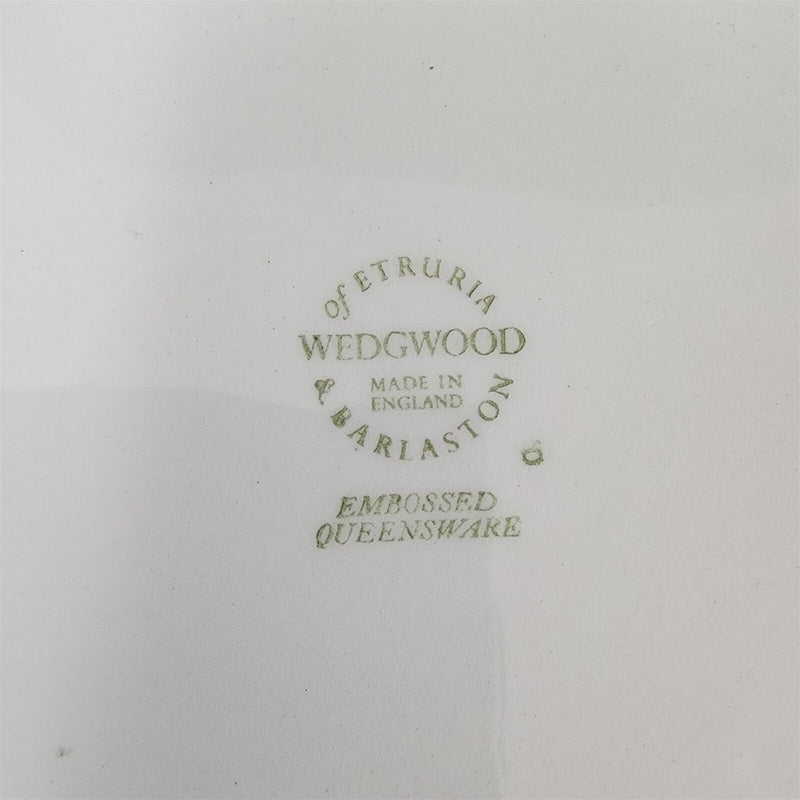 Load image into Gallery viewer, Wedgwood Cream Salad Plate 1" Embossed Rim Queens Ware Etruria Barlaston