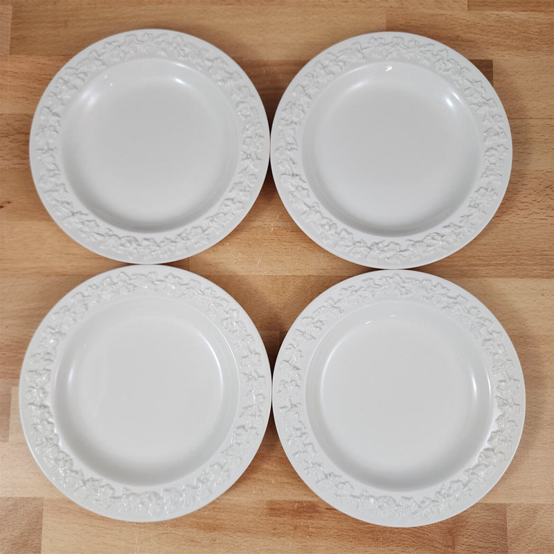 Load image into Gallery viewer, Wedgwood Cream Salad Plate 1" Embossed Rim 4 Set Queens Ware Etruria Barlaston