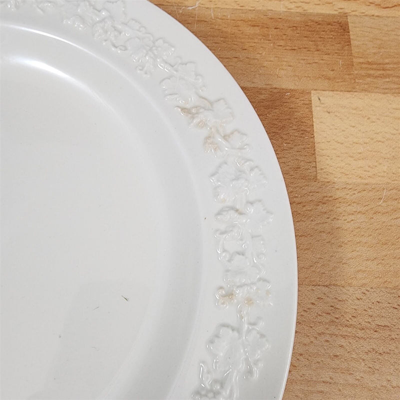 Load image into Gallery viewer, Wedgwood Cream Salad Plate 1" Embossed Rim 4 Set Queens Ware Etruria Barlaston