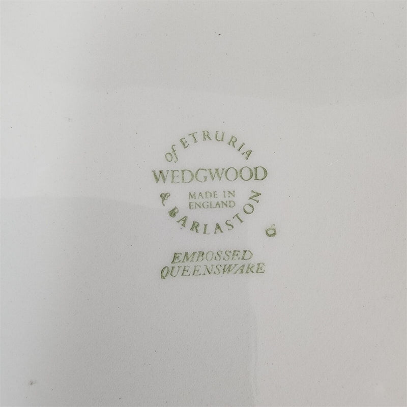 Load image into Gallery viewer, Wedgwood Cream Salad Plate 1" Embossed Rim 4 Set Queens Ware Etruria Barlaston