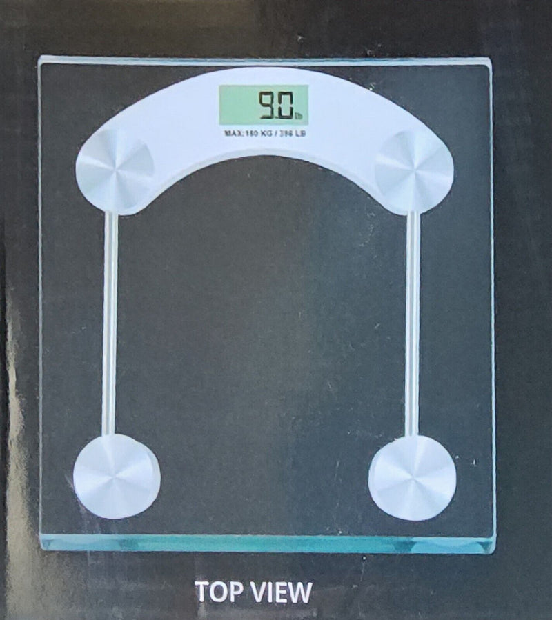 Load image into Gallery viewer, Digital Glass Bath Scale For Body Weight Bathroom 400 Lb Cap Square Non Slip