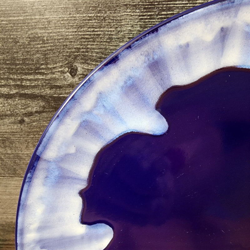 Load image into Gallery viewer, Embossed Salad Plate 8" (21cm) Drip Glaze by Blue Sky Clayworks Serving Tray