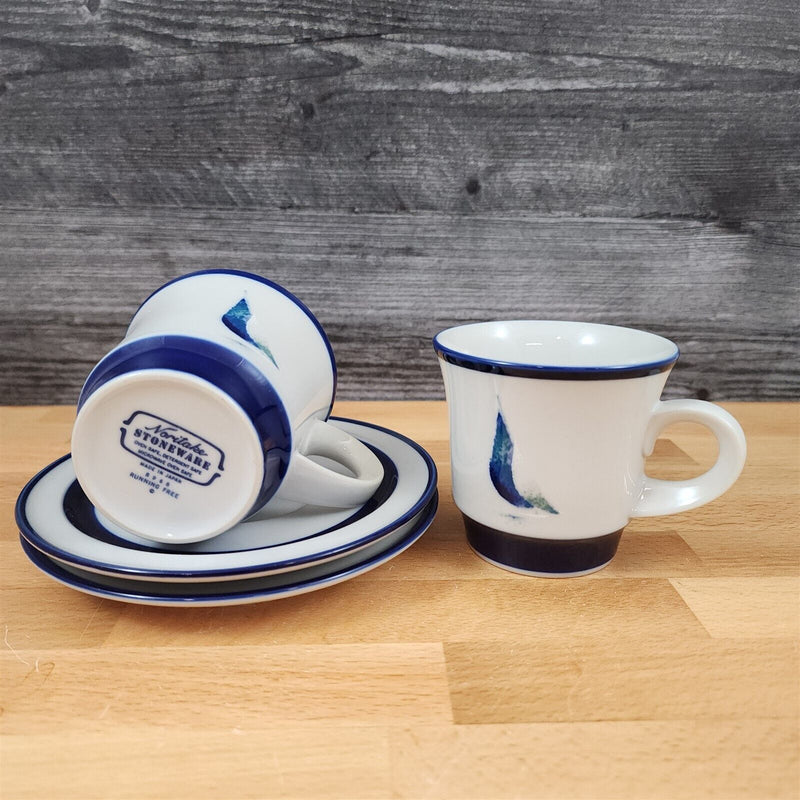 Load image into Gallery viewer, Noritake Running Free Set of 2 Saucer & Tea Cup Coffee Mug Dinnerware Japan