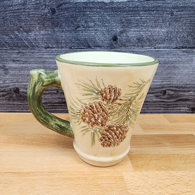 Load image into Gallery viewer, Male Cardinal And Pine Cones Set of 2 Mug by Pacific Rim Coffee Tea Cup
