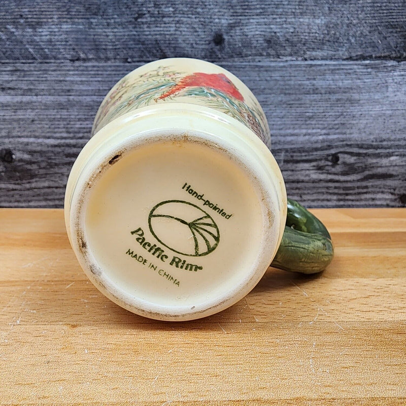 Load image into Gallery viewer, Male Cardinal And Pine Cones Mug by Pacific Rim Coffee Tea Cup