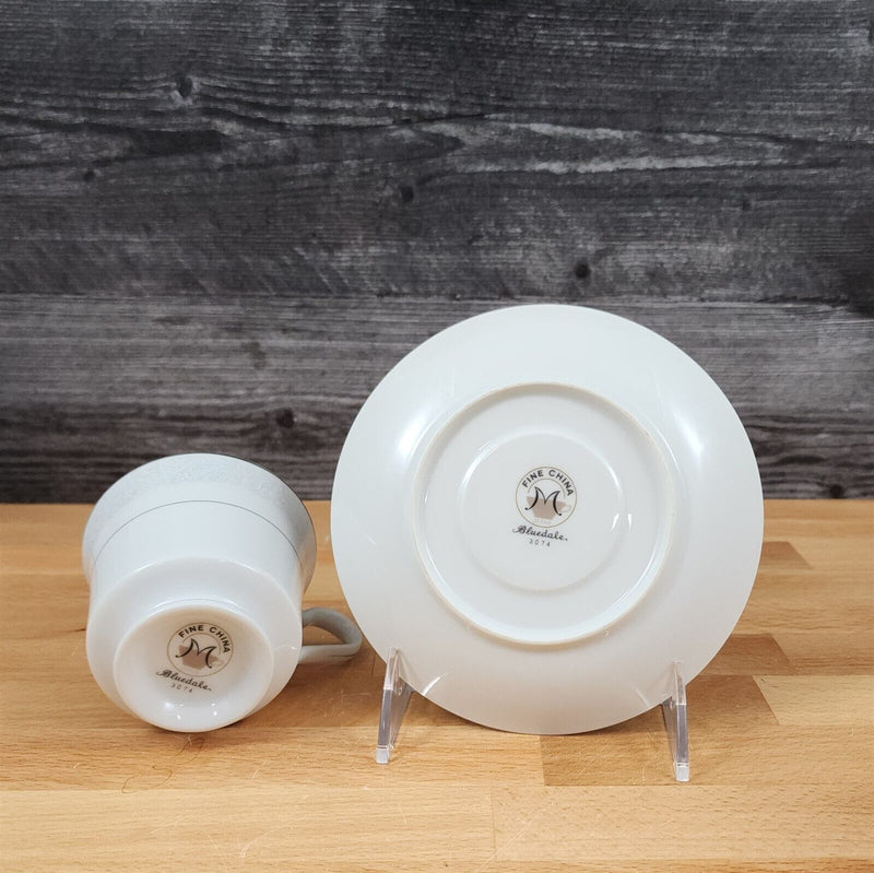 Load image into Gallery viewer, Bluedale 3 Tea Cup & Saucer Set Coffee Mug Ceramic Blue Flowers Fine China Japan