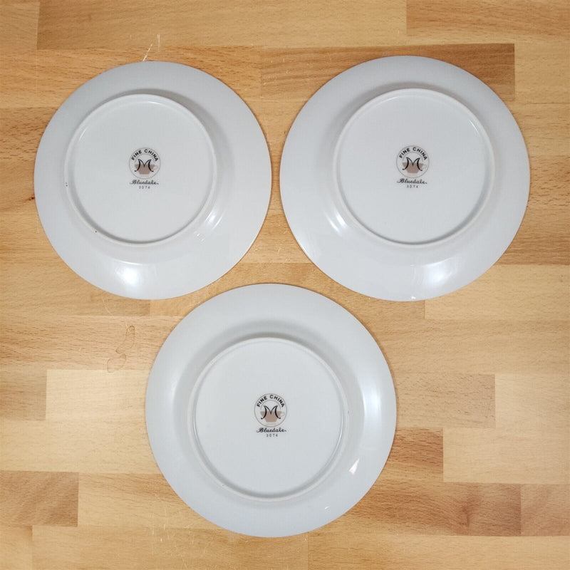 Load image into Gallery viewer, Bluedale 3 Bread & Butter Plate Set Blue White Flowers Ceramic Fine China Japan