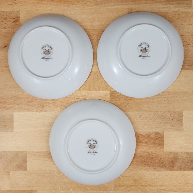 Load image into Gallery viewer, Bluedale 3 Fruit Dessert Sauce Bowl Set Blue Flowers Ceramic by Fine China Japan